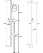 Душевой гарнитур с мыльницей CULTO ATLAS SS01ALS