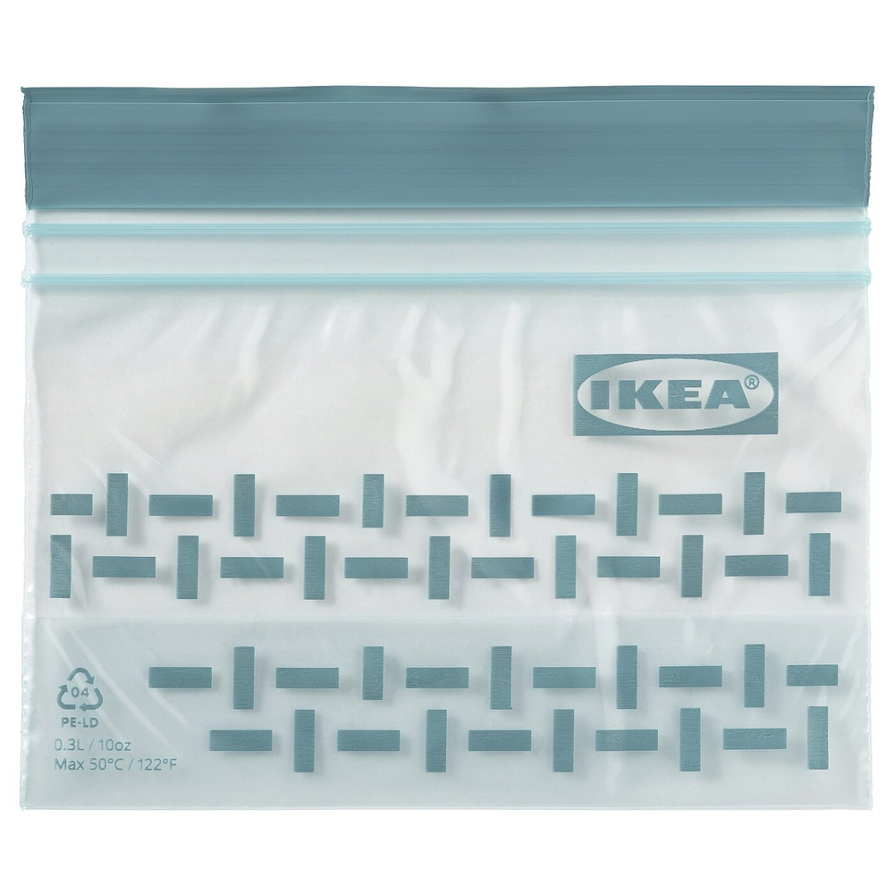 IKEA ISTAD  (ИКЕА ИСТАД)  -  Пакет Ziplock, рисунок/серый, 0,3 л