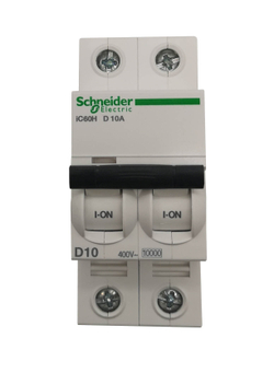 Автоматический выключатель Schneider Electric iC60H 2Р D 10A 10кА A9F85210 серия ACTI 9 ток расцепления D 10 ампер 2 полюса 10 килоампер