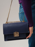 Кожаная сумка Azaro 90495 фиолетовый цветок