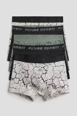 H&M Набор из пяти трусов-боксеров, светло-серый