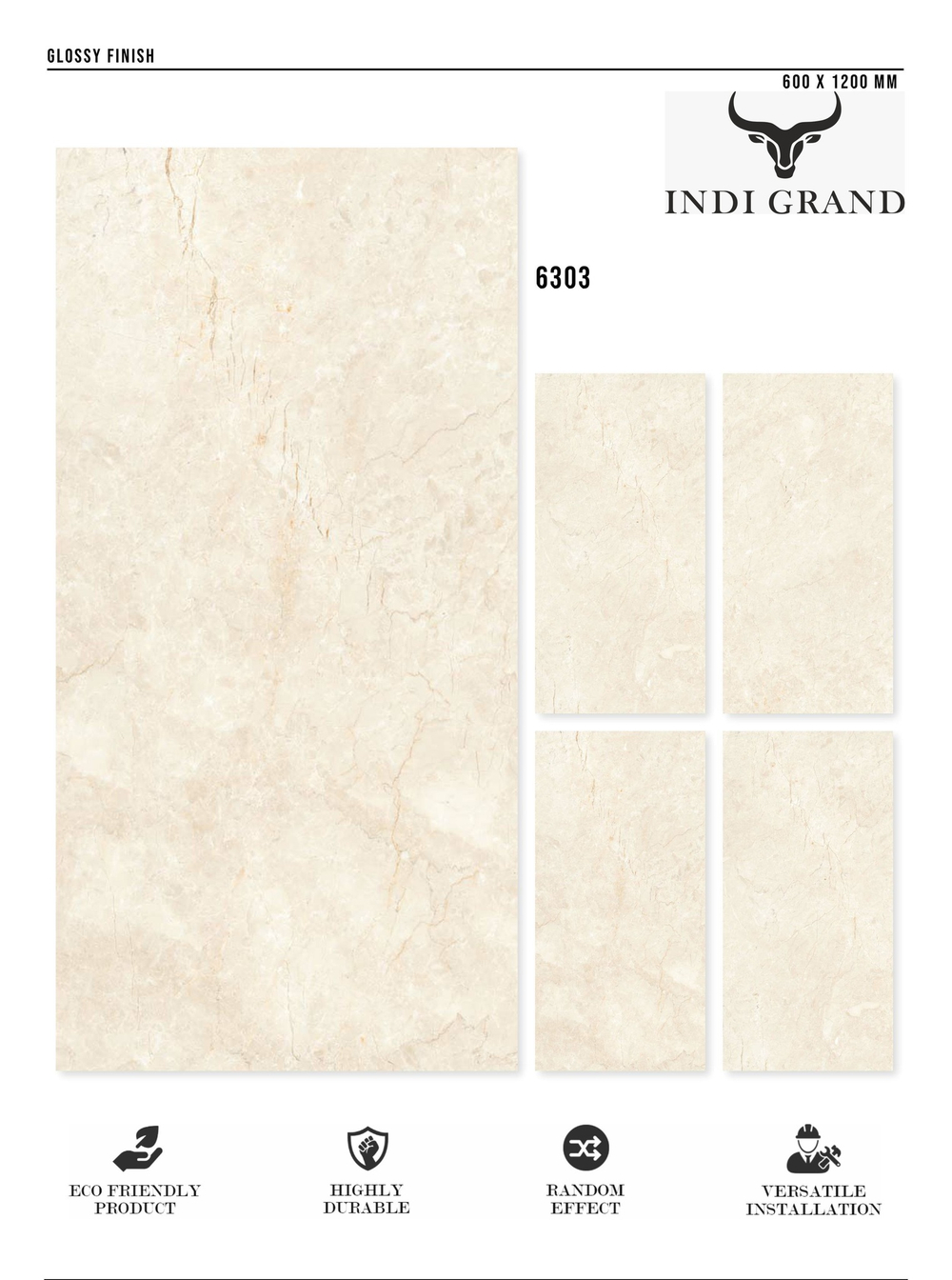 Керамогранит glossy №4 , 60х120, 6303