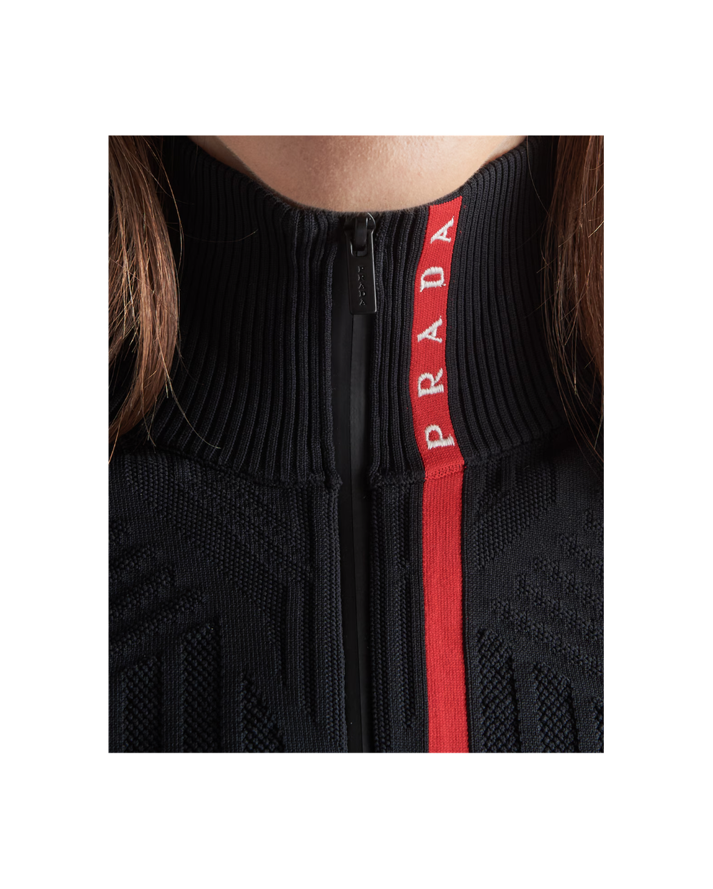 Топ с длинным рукавом Prada Linea Rossa Tech Rec