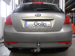 Фаркоп оцинкованный Galia K029A для Hyundai i30 хетчбек FD 2007-2010, Kia Ceed хетчбек 2006-2012(паспорт и сертификат в комплекте)(без электрики)