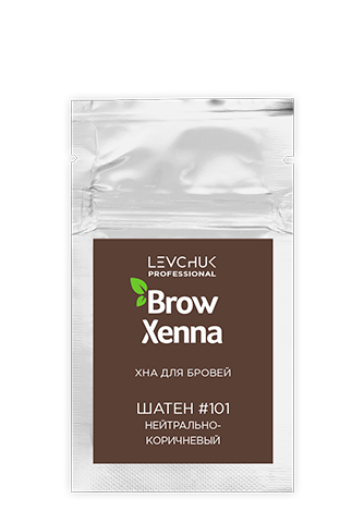 Хна для бровей BrowXenna Шатен #101, нейтрально-коричневый, (саше-рефилл), 6 г, 1 шт