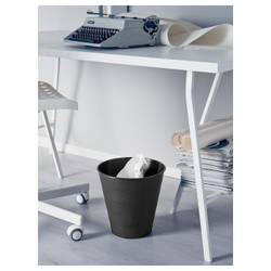 IKEA FNISS  (ИКЕА ФНИСС)  -  Корзина для мусора, черная, 10 л