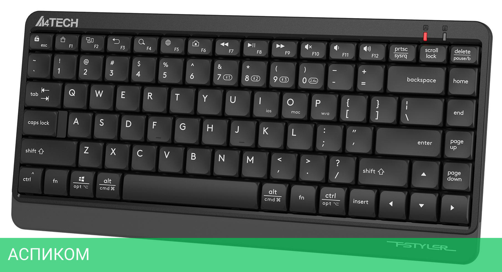 Клавиатура A4Tech Fstyler черный/серый (FBK11)