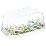 Масленка «Bergamo» с декором «Цветущий луг» (бесцветный)