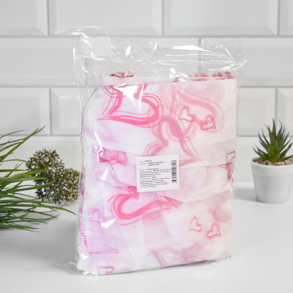 Дождевик 69*148см, сердечки, EVA