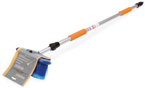 Щетка для мытья телескопическая на шланг 150 см расщепл. щетка 20 см Airline