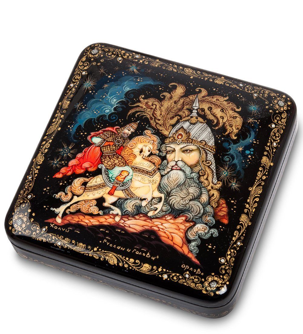 Народные промыслы ШК-45/18 Шкатулка «Руслан и голова» Орлова