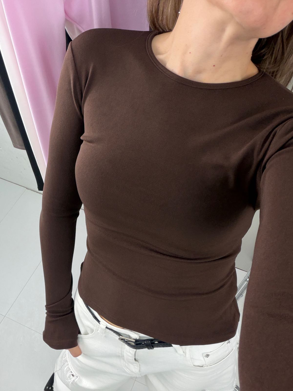 Лонгслив женский арт. 02 цвет "шоколадный"