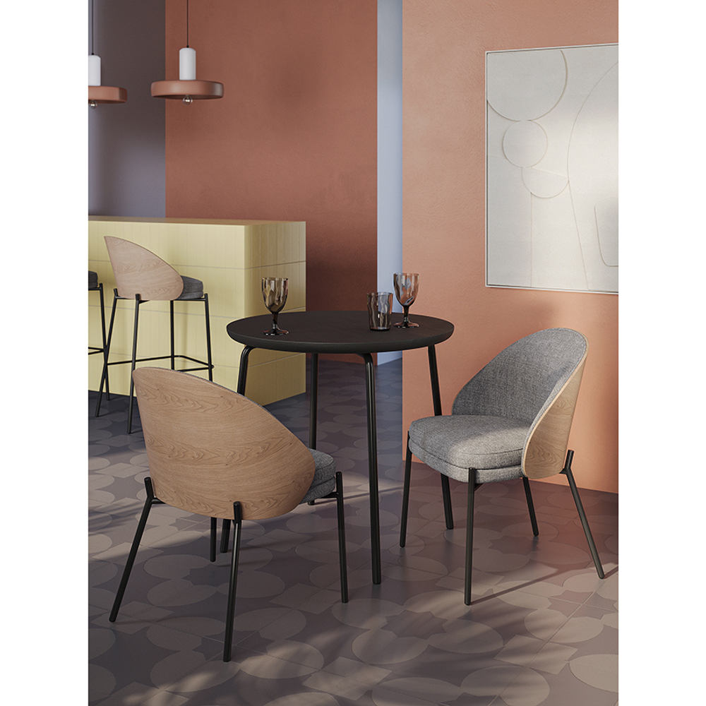 Стол обеденный round, D80 см, черный