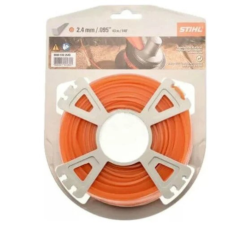Леска для триммеров STIHL  квадратное диам:2,4мм длина:43м (0000-930-2640)