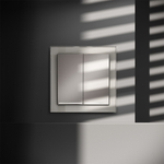 Выключатель встраиваемый VOLTUM S70 двухклавишный с подсветкой 10А, (кашемир)