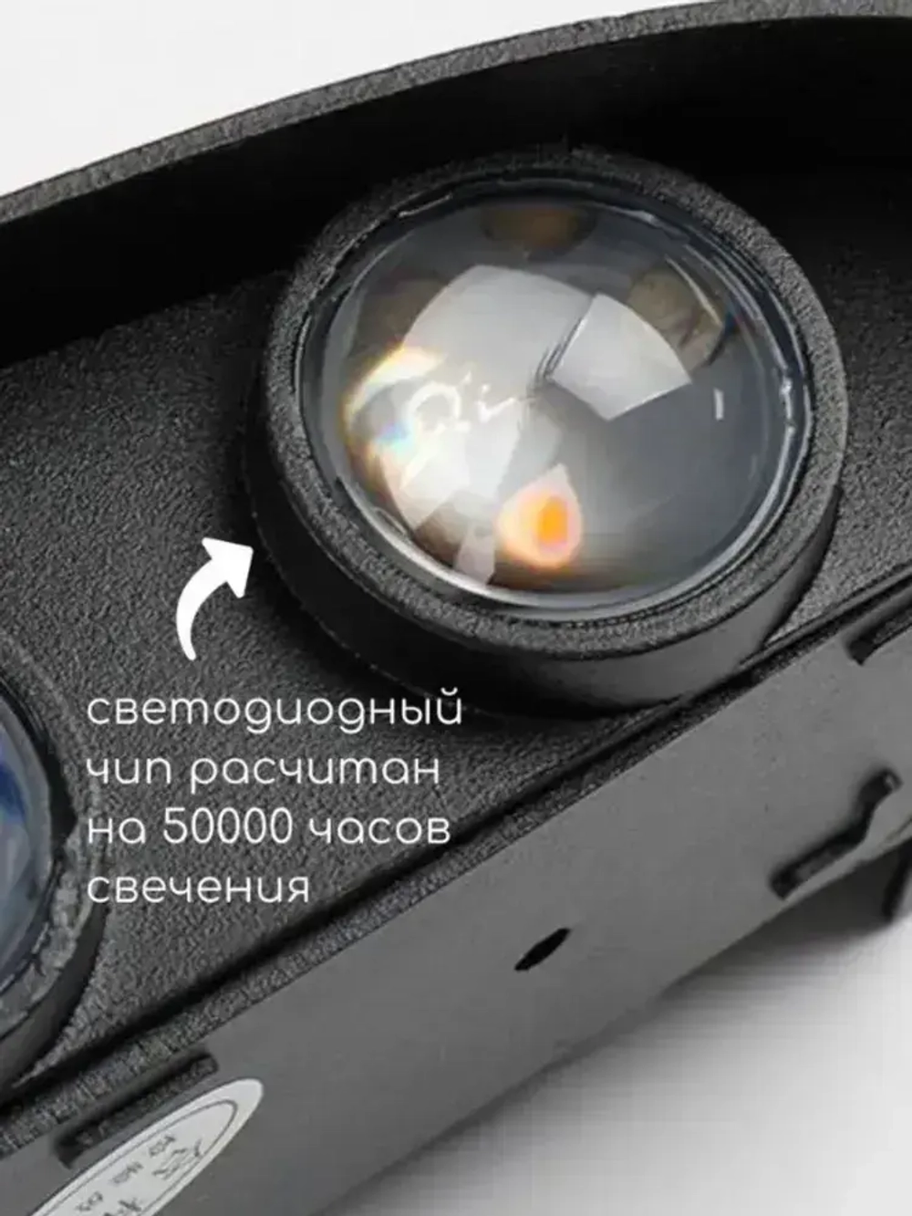 Polax Светильник настенный 6W ЧЕРНЫЙ ТЕПЛЫЙ/ Бра уличный на фасад/ Светодиодный LED ночник