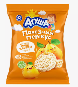 ХЛЕБЦЫ АГУША РИСОВЫЙ ГРУША 30ГР