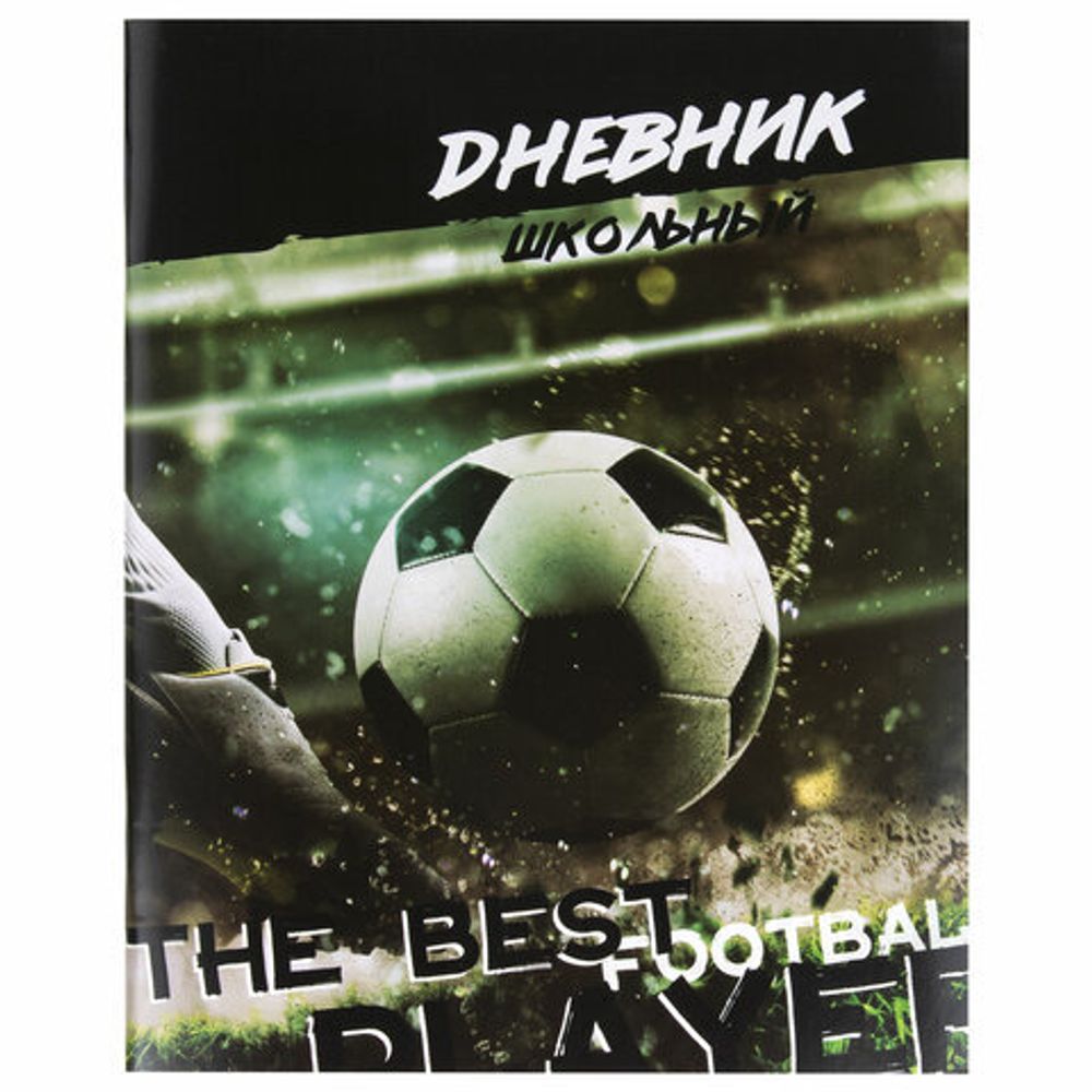 Дневник 1-11 класс 40 л., на скобе, ПИФАГОР, обложка картон, "Футбол", 106817