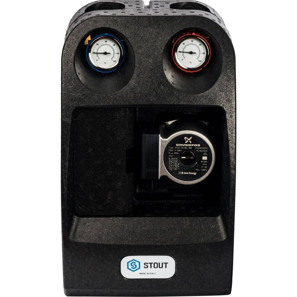 Насосная группа со смесителем 1"с насосом Grundfos UPSO 25-65