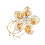 Брошь Fiore Luna Цветок Swarovski crystal + Zircon XR10675F BR/G