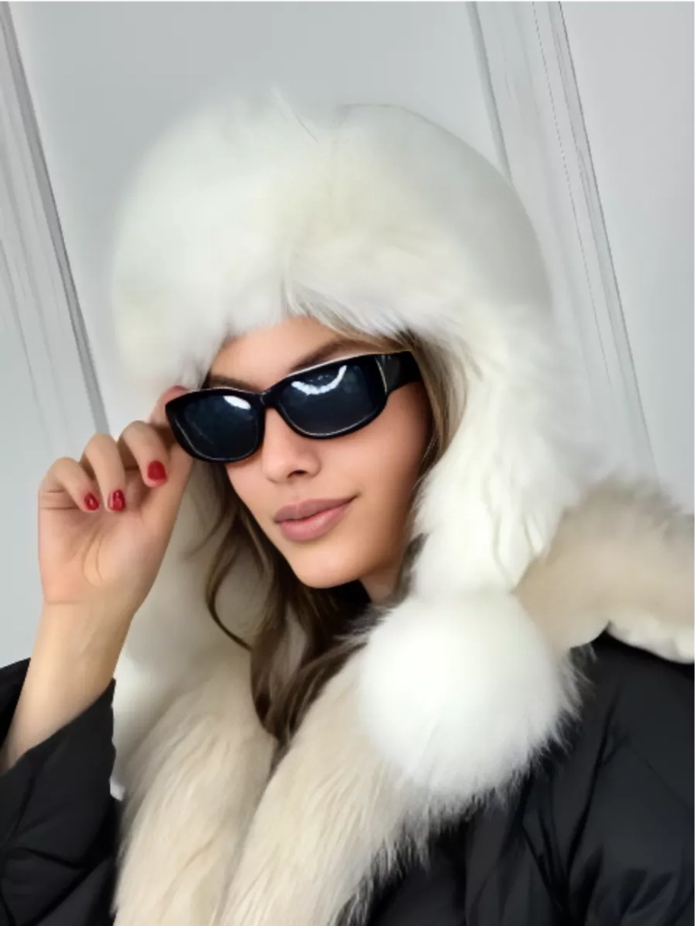 шапка ушанка зимняя меховая с флисом теплая стильная