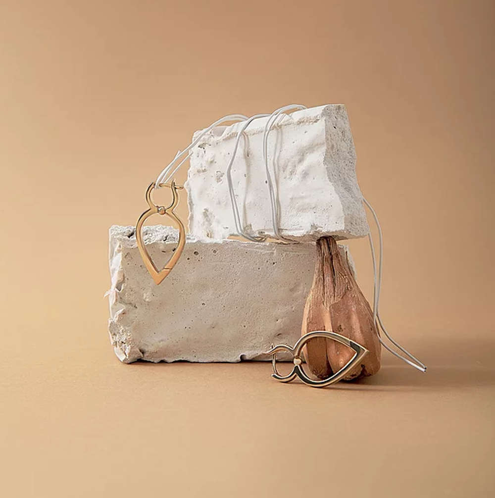 Серьги Точки над И, позолота