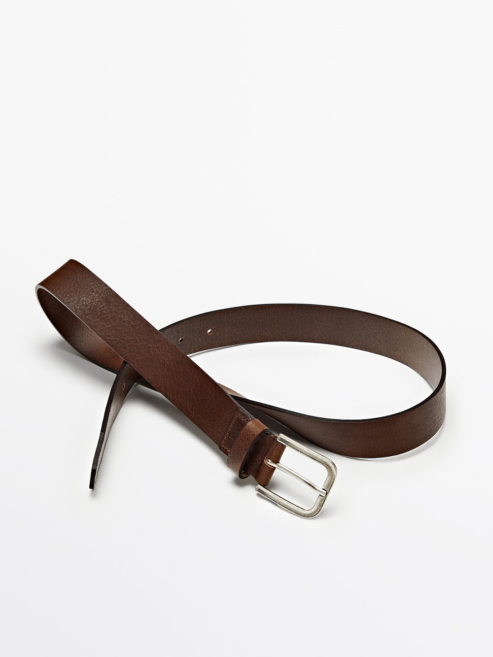 Massimo Dutti Ремень из мягкой кожи наппа, черный