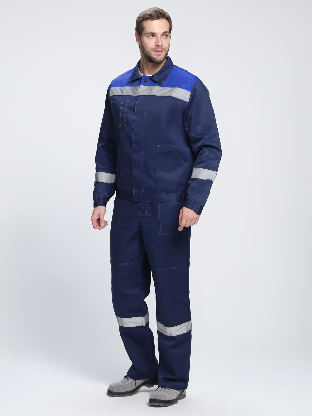 Костюм Лигор-2 СОП CH (тк.Смесовая,210) п/к, т.синий/васильковый