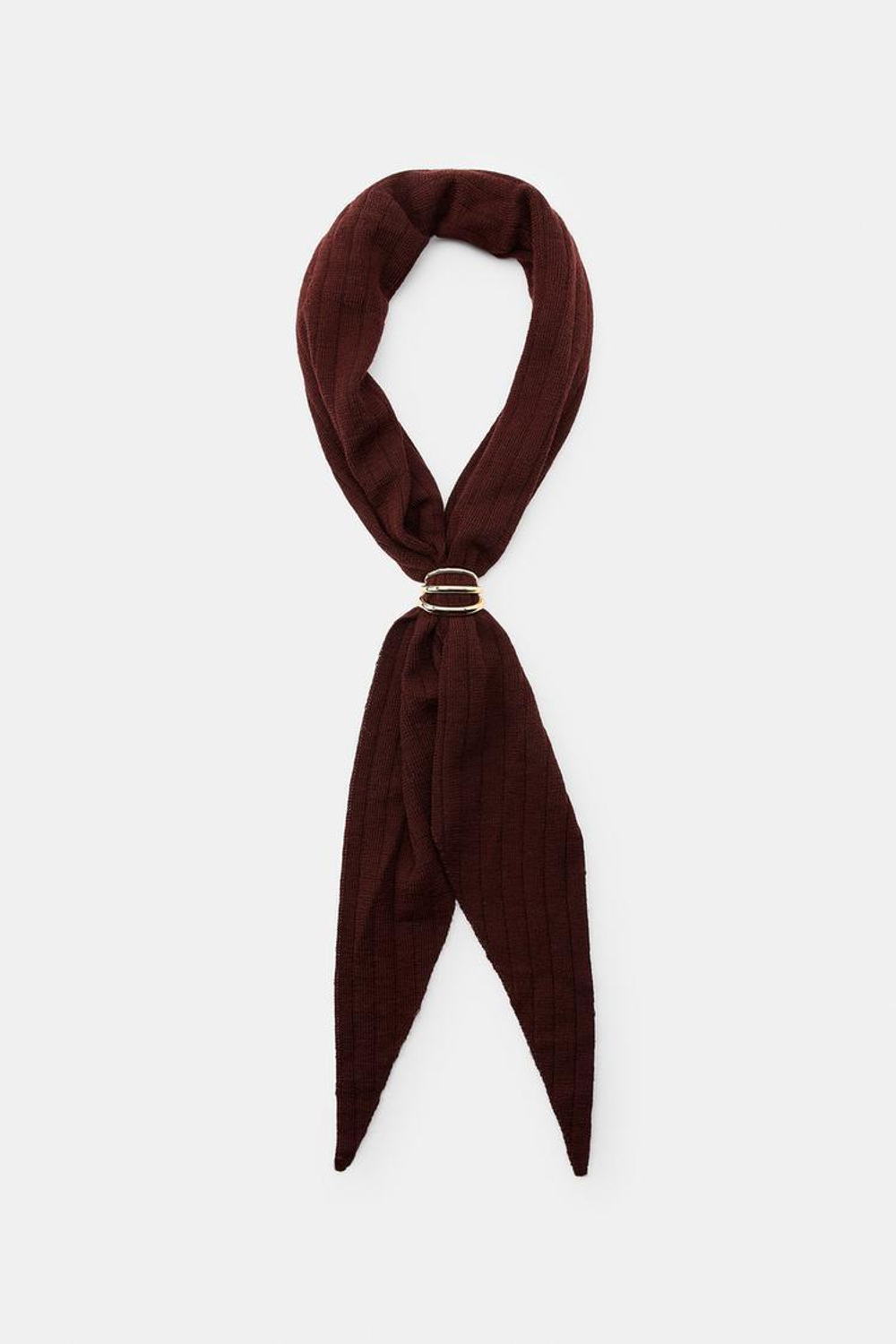 ZARA БАНДАНА С БРОШЬЮ, БУРГУНДИ