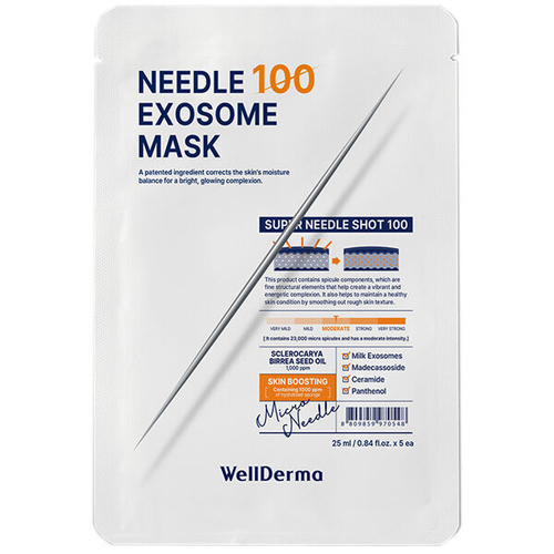 Маска для лица с микроиглами WellDerma Needle 100 Exosome Mask Pack, 25мл