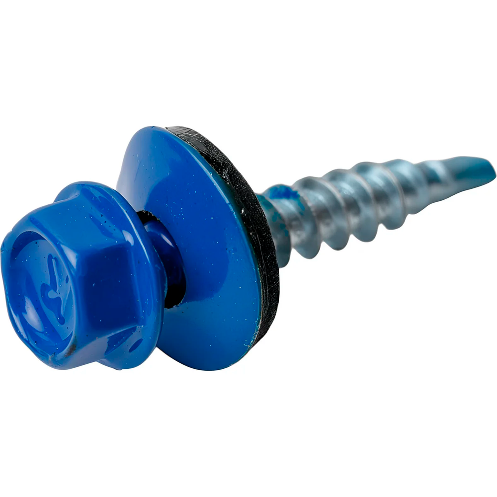 Саморез кровельный 4,8x29 RAL 5005 сигнальный синий, по дереву