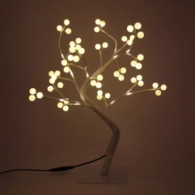 Фигура световая «Дерево-Мерцающий шар» 40 см 54 лампы LED, USB питание, Теплый белый (мерцание)