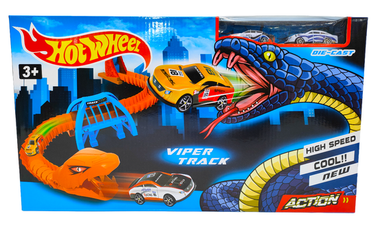 АвтоТрек Hot Whell " Атака Гадюки " + 2 машинки