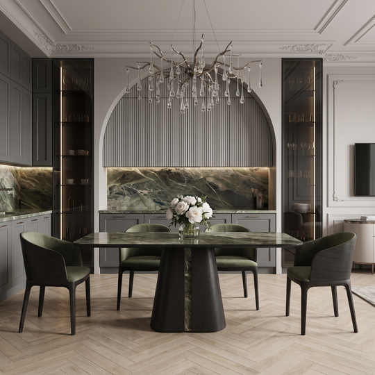 Дизайнерский стол ТОТЕМ black emerald