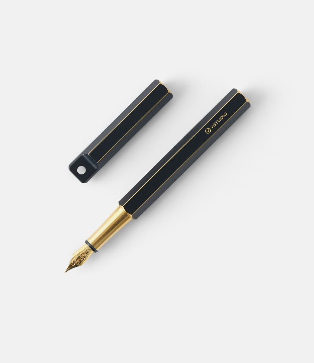 Ystudio Portable Fountain Pen Black — портативная перьевая ручка