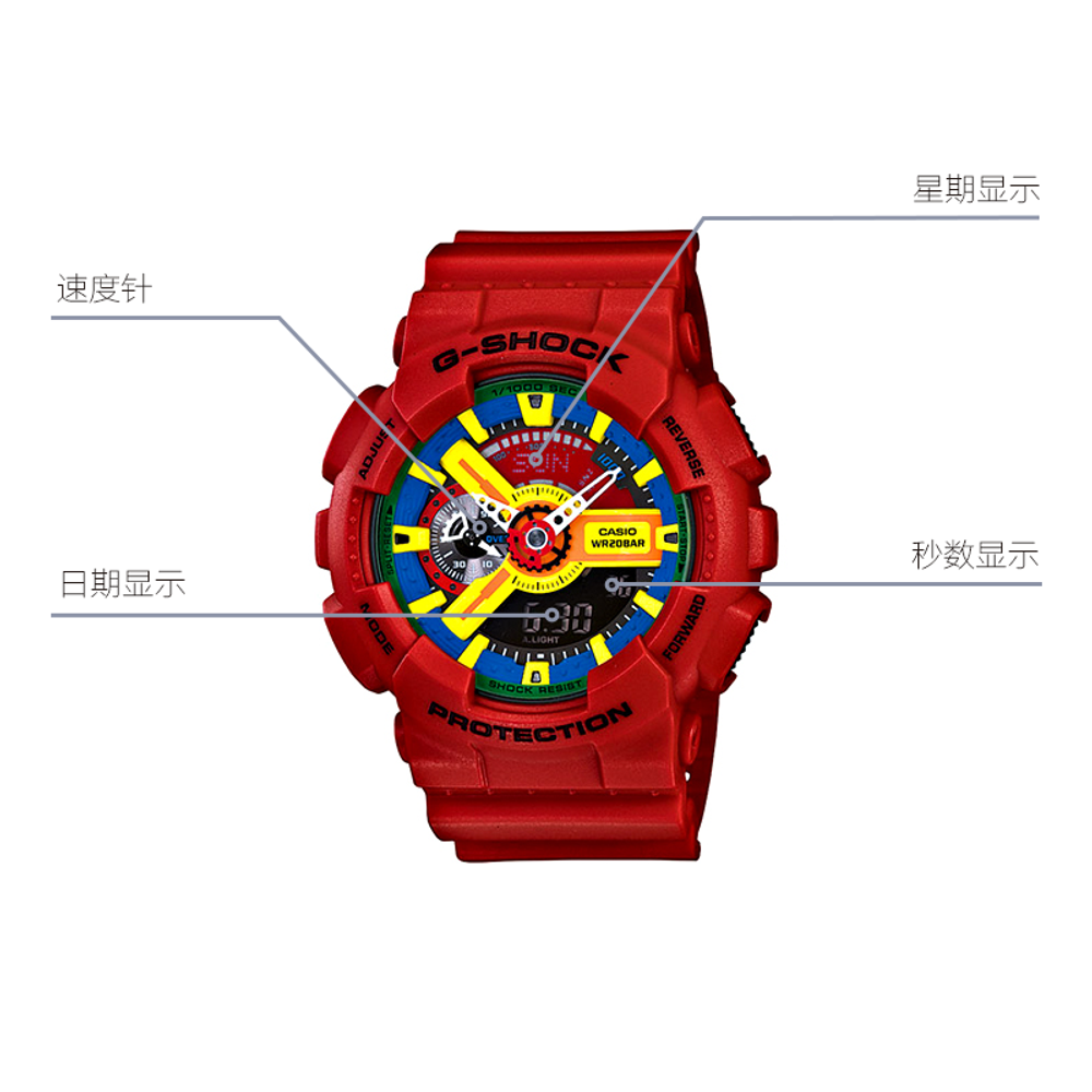 G SHOCK Tomato Fried Eggs Quartz Movement Resin Strap Watch Women"s Watch Burgundy Watch Dial
