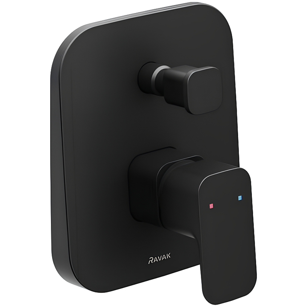 Смеситель для душа Ravak 10° Free black-TD F 061.20 скрытый монгтаж, керамический картридж,черный матовый (X070156)