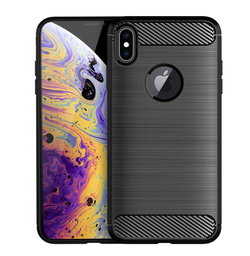 Чехол для iPhone XS цвет Black (черный), серия Carbon от Caseport