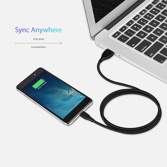 Кабель SYNCWIRE UNBREAKcable USB-C to USB-C 1 м (UBBT384) черный