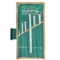 Ключи накидные экстра длинные, набор 6пр. (8x10, 11x13, 12x14, 15x17, 16x18, 19x21мм) RockFORCE RF-50622P