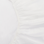 Простыня на резинке из сатина белого цвета из коллекции essential, 180х200х30 см
