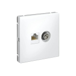 ARTGALLERY РОЗЕТКА двойная ТВ + компьютерная RJ45, кат. 5Е, БЕЛЫЙ