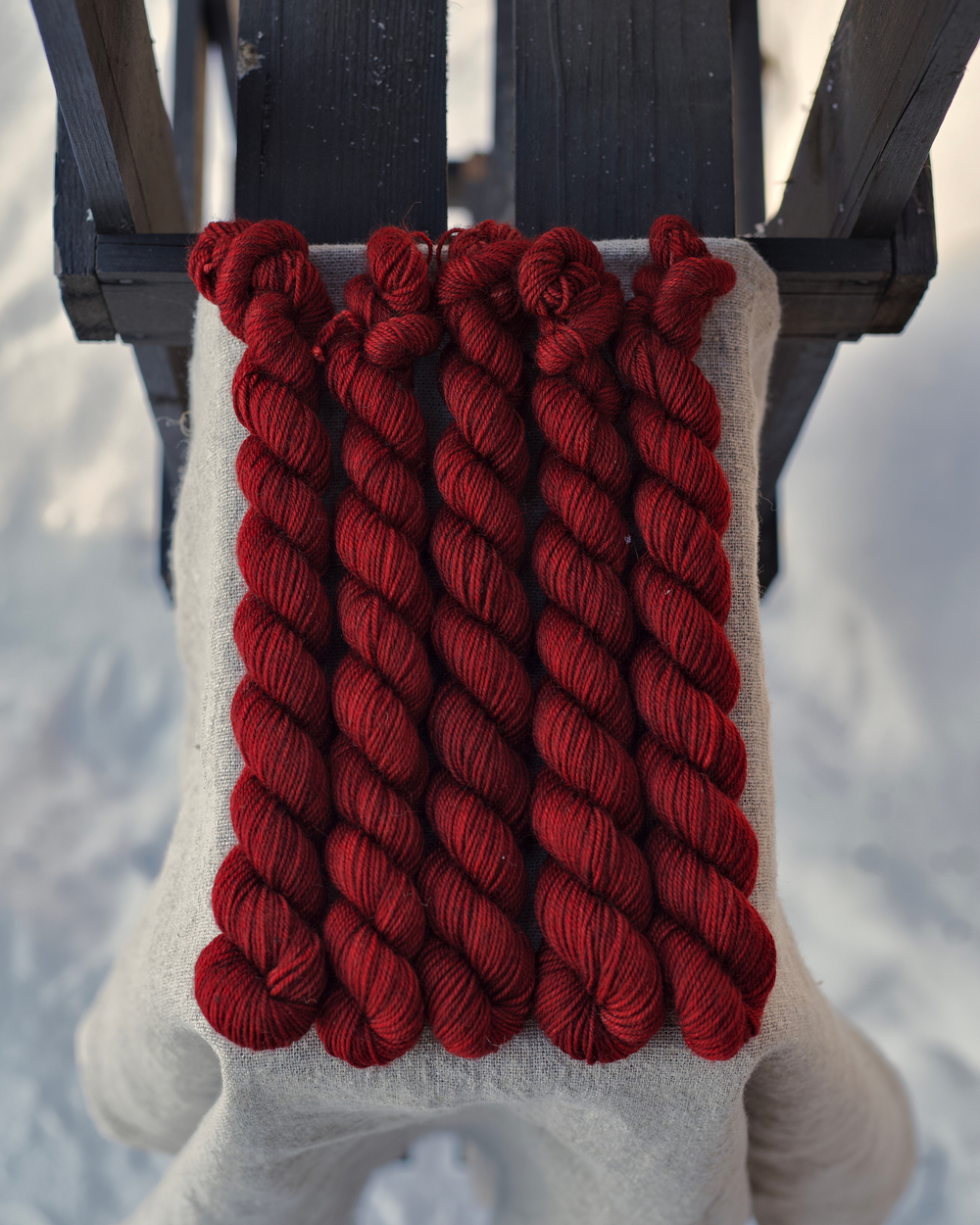 Носочная пряжа с пухом яка "Монастырский красный" (мини)