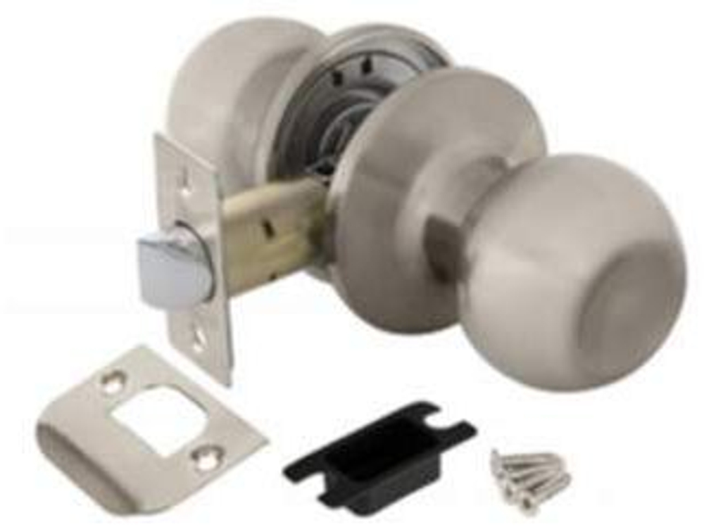 Замок шар Никель матовый без ключа,без фиксатора PUNTO 6072 SN-Р