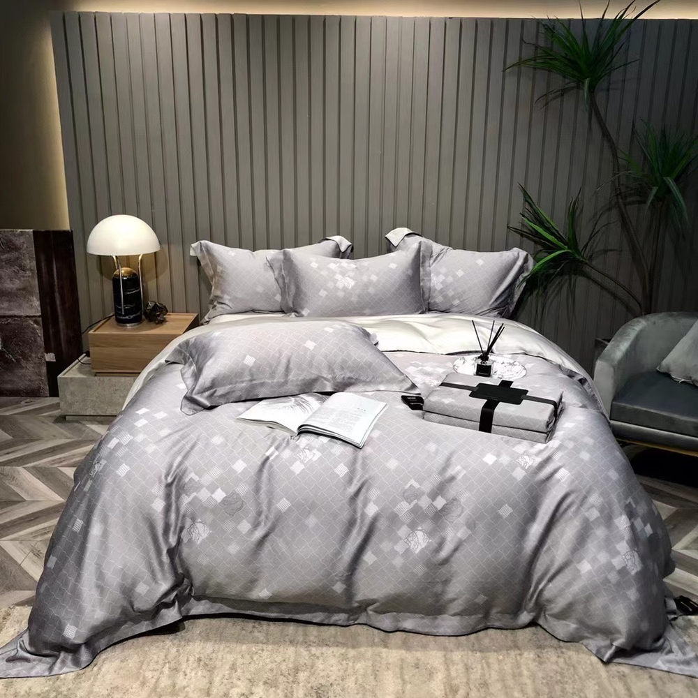 Постельное белье из тенселя Lined Grey