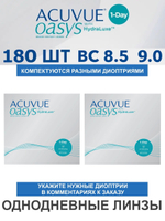 Однодневные контактные линзы Acuvue Oasys 1-Day (комплект 180 линз)