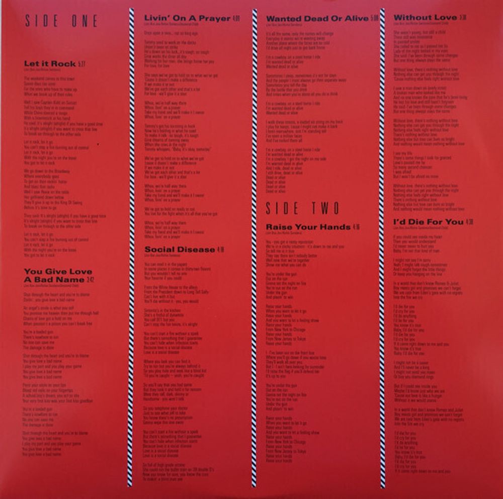 Bon Jovi. Slippery When Wet (LP). Бон Джови