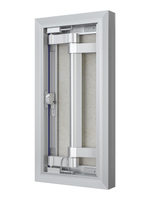 Люк ревизионный D Ceramo Optimum 200х400 скрыт.монтаж петля алюминий EVECS