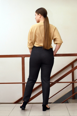 Брюки зауженные 2849АП, коричневый #341Кор022849АП