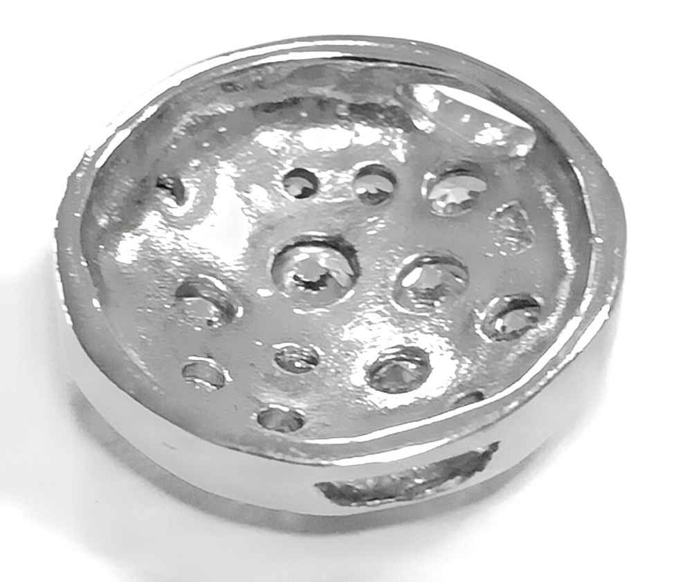 Ювелирная подвеска из серебра 925 пробы с фианитами на леску,на цепочку.